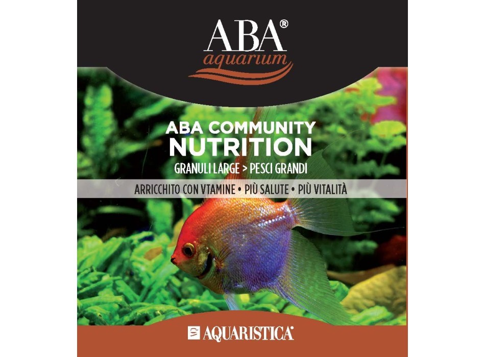 ABA COMMUNITY L Mangime in granuli per pesci medio-grandi 250 ml