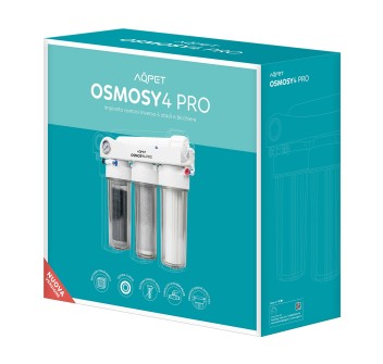 Aqpet Osmosy4 Pro Impianto Osmosi 4 Stadi a Bicchiere NUOVA VERSIONE  50 GAL