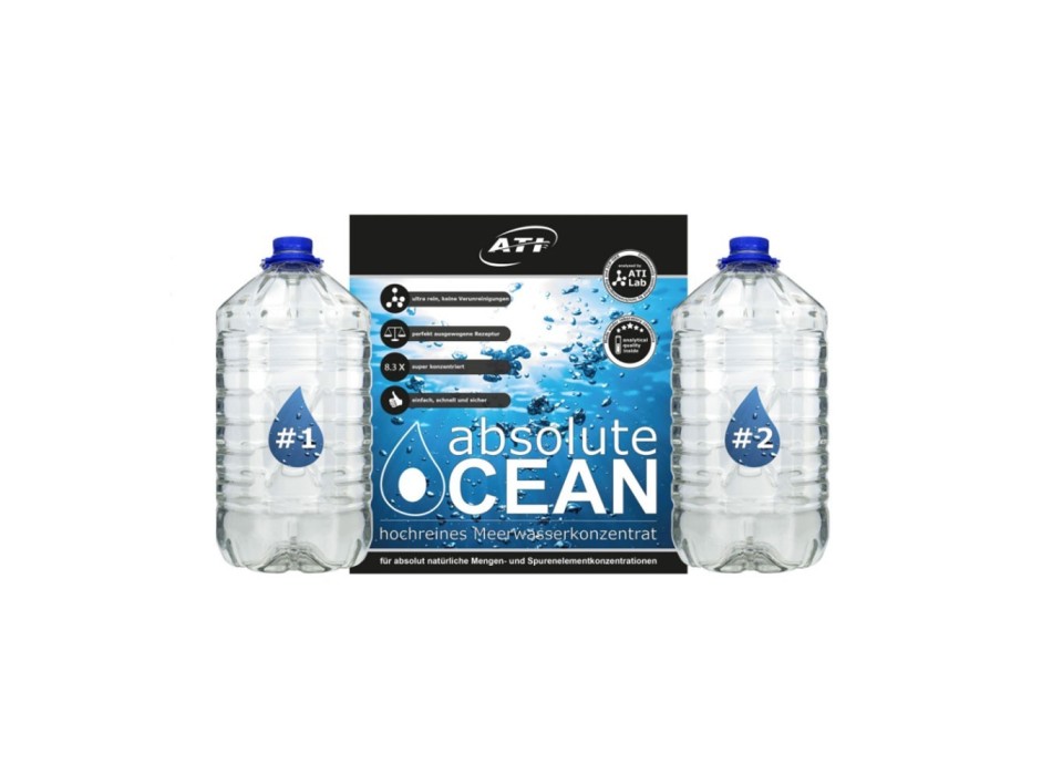ATI Absolute Ocean 2 x 10,2 Liter - Sale liquido per acquari di barriera