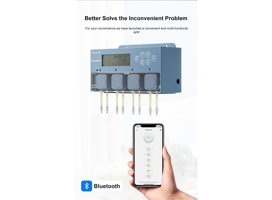 Jebao Doser Doser 5.4 - pompa dosometrica 4 canali Bluetooth con controllo tramite App