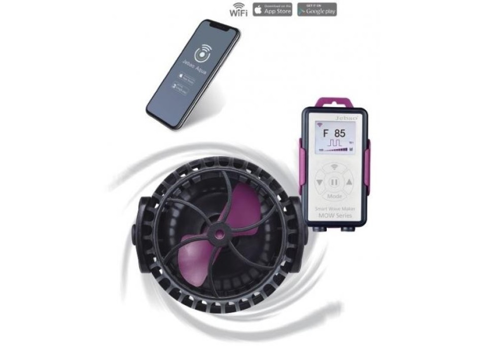 Jebao MOW-9 - pompa di movimento Wi-Fi 9000 L/h con App e controller touch
