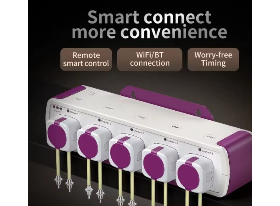 Jebao Smart WiFi Doser Pump MD-4.5  - Pompa dosometrica 5 canali Bluetooth e WI-FI con controllo tramite App