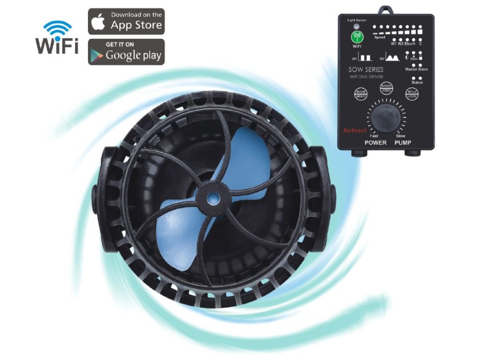 Jebao SOW-5M - pompa di movimento 5000 L/h con App iOS e Android