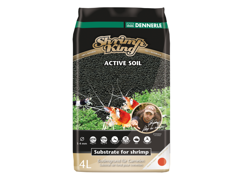 ShrimpKing Active Soil, 4 L Substrato fertile