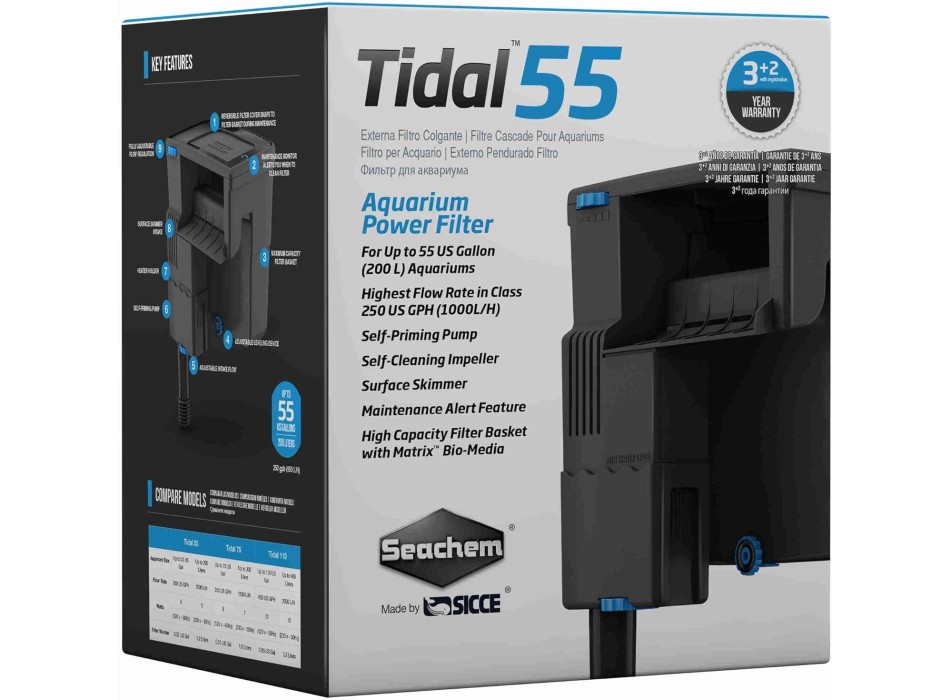 Sicce Seachem - Tidal 55 Filtro esterno appeso