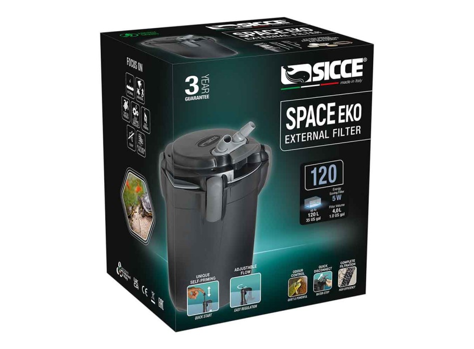 Sicce Space Eko 120 Filtro Esterno per acquari e tartarughiere