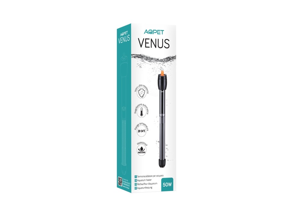 Venus Termoriscaldatore 50 W Per Acquari